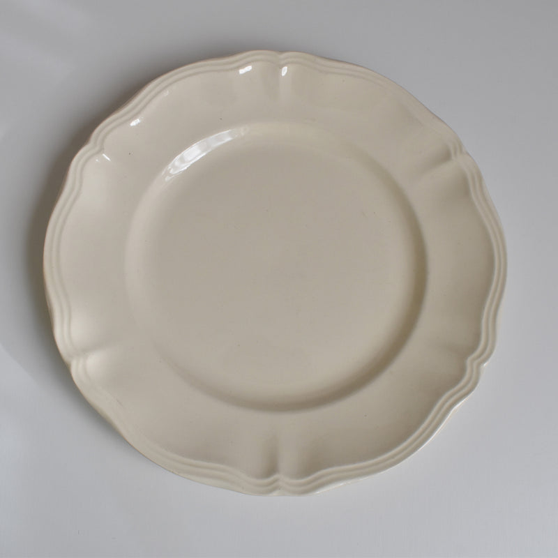 Vintage Digoin & Sarreguemines Plate, Scalloped Rim, 23cm B