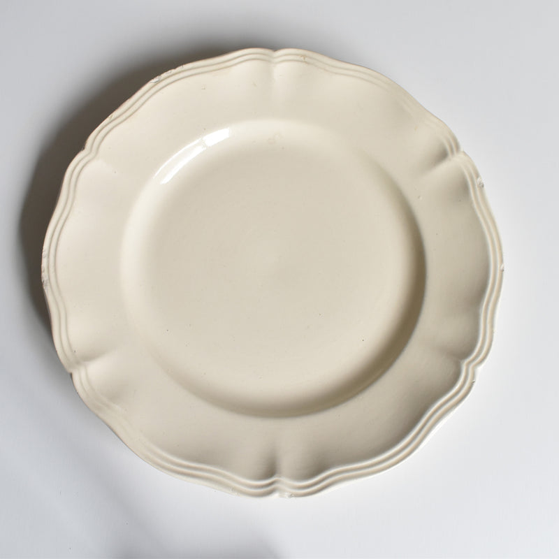 Vintage Plate Digoin & Sarreguemines Scalloped Rim 23cm
