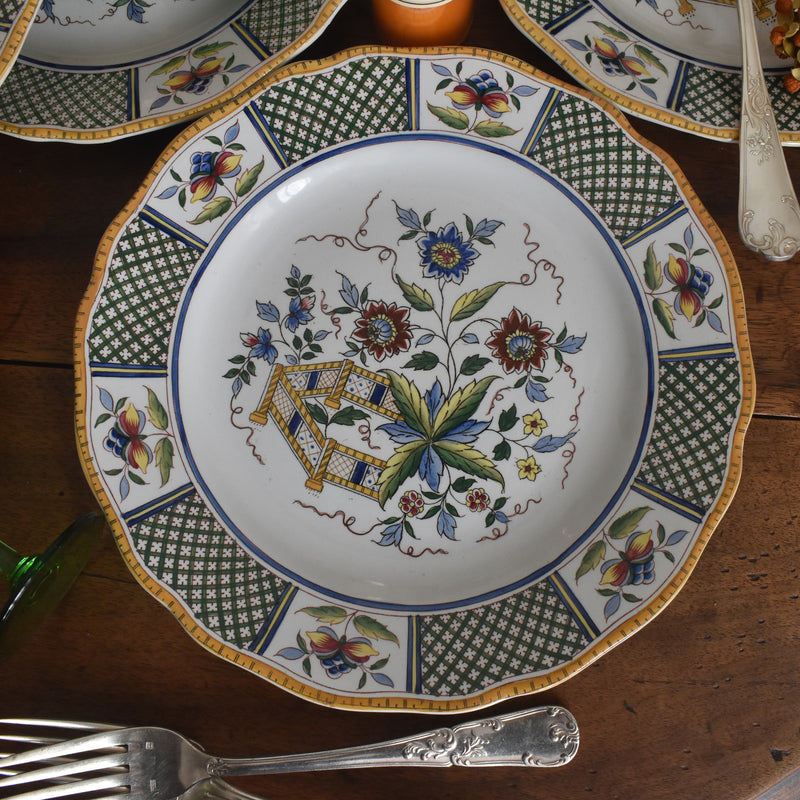 Antique Plate: U&C Sarreguemines Montmorency A