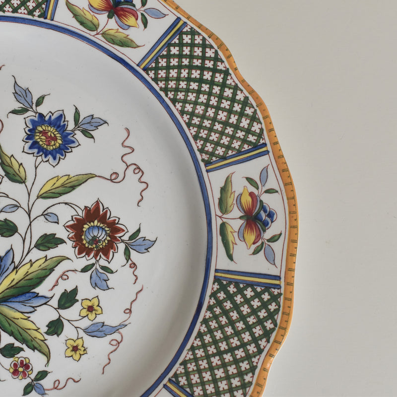 Antique Plate: U&C Sarreguemines Montmorency A