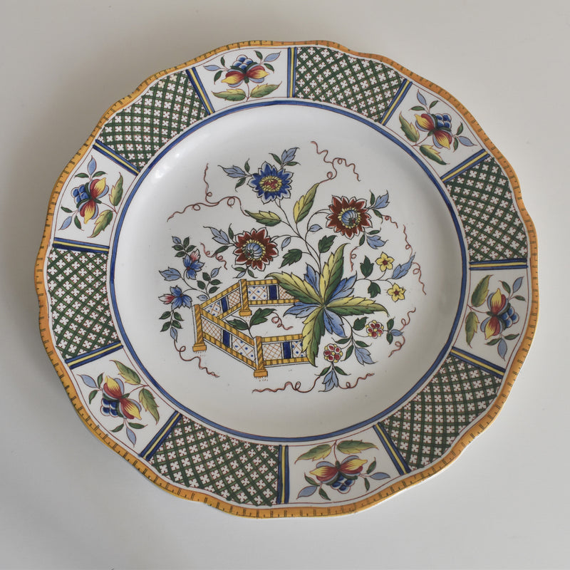 Antique Plate: U&C Sarreguemines Montmorency A