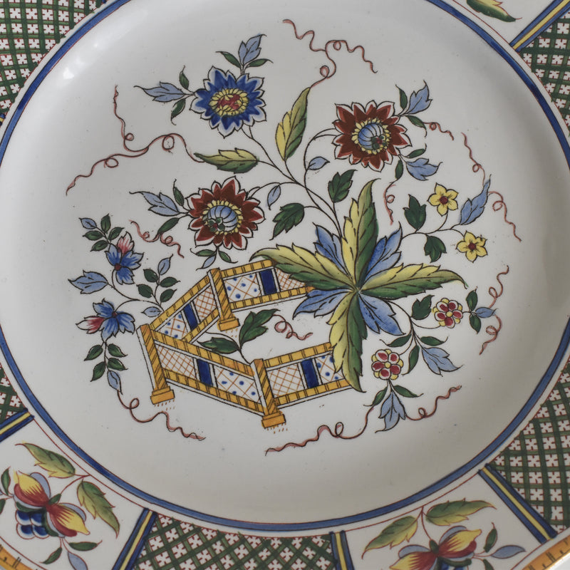 Antique Plate: U&C Sarreguemines Montmorency A