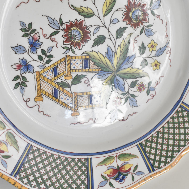 Antique Plate: U&C Sarreguemines Montmorency A