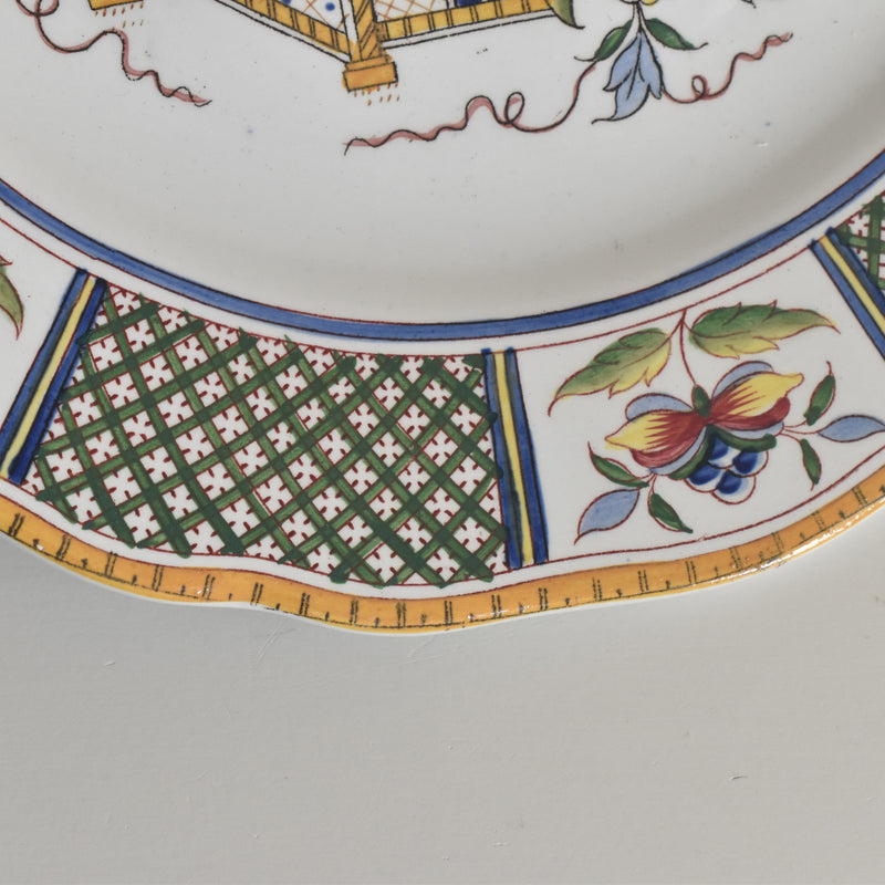 Antique Plate: U&C Sarreguemines Montmorency A