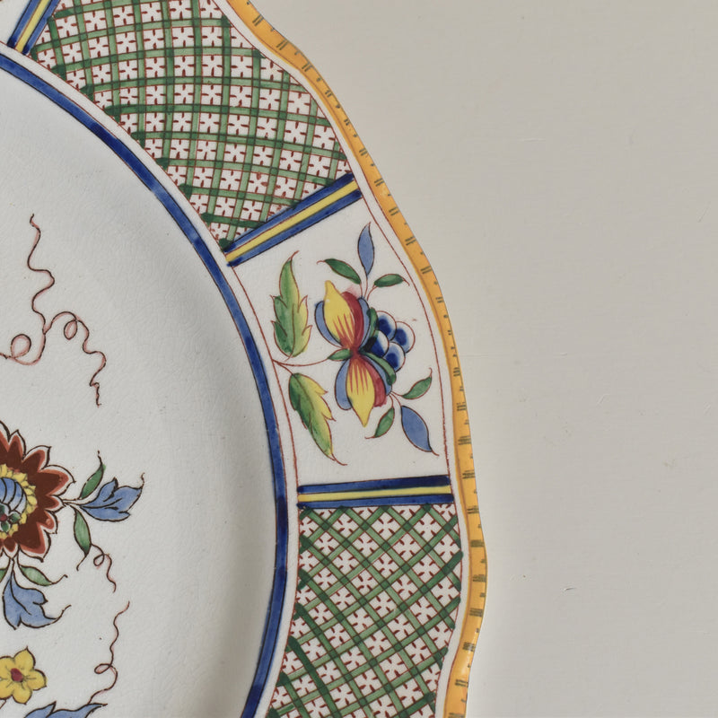 Antique Plate U&C Sarreguemines Montmorency F
