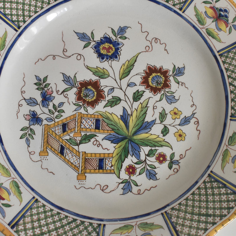 Antique Plate U&C Sarreguemines Montmorency F