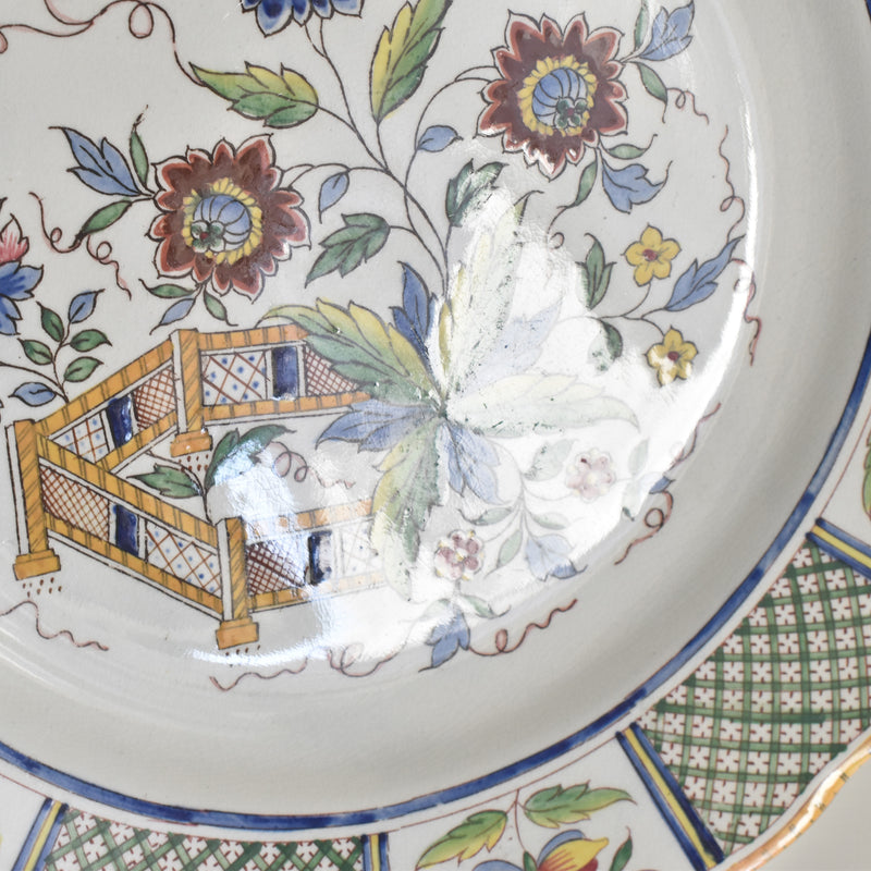 Antique Plate U&C Sarreguemines Montmorency F