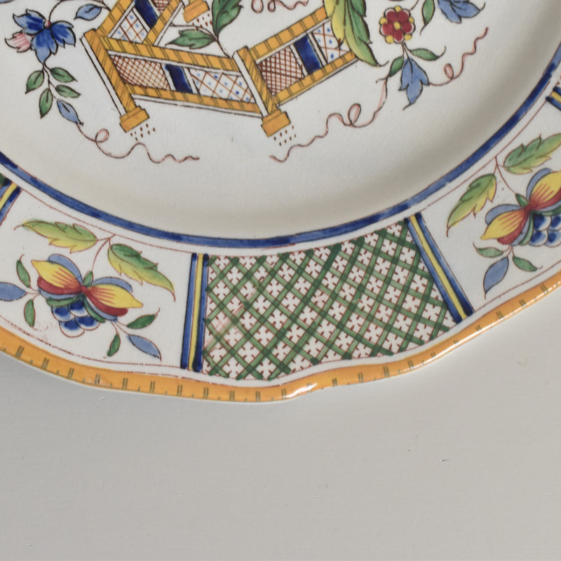 Antique Plate U&C Sarreguemines Montmorency F