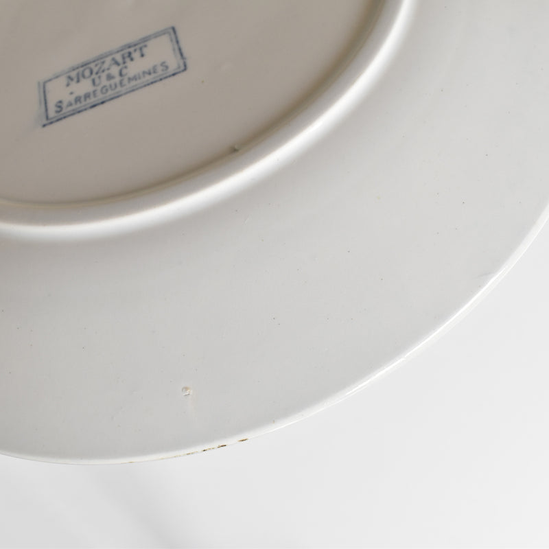 Antique Plate U&C Sarreguemines Mozart A