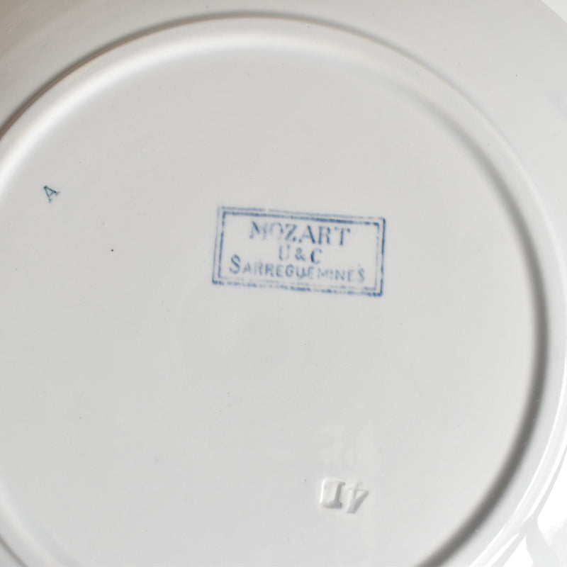 Antique Plate, U&C Sarreguemines, Mozart (C)