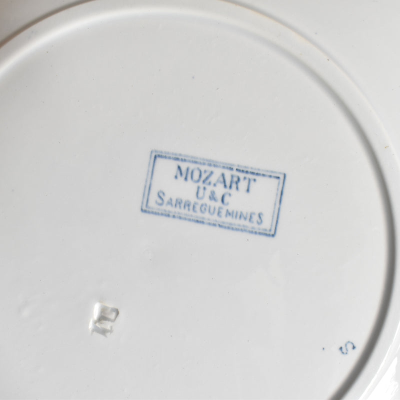 Antique Plate, U&C Sarreguemines, Mozart (D)