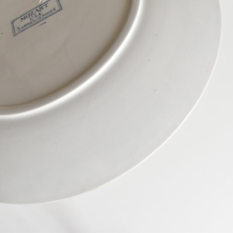 Antique Plate, U&C Sarreguemines, Mozart (Mozart) E