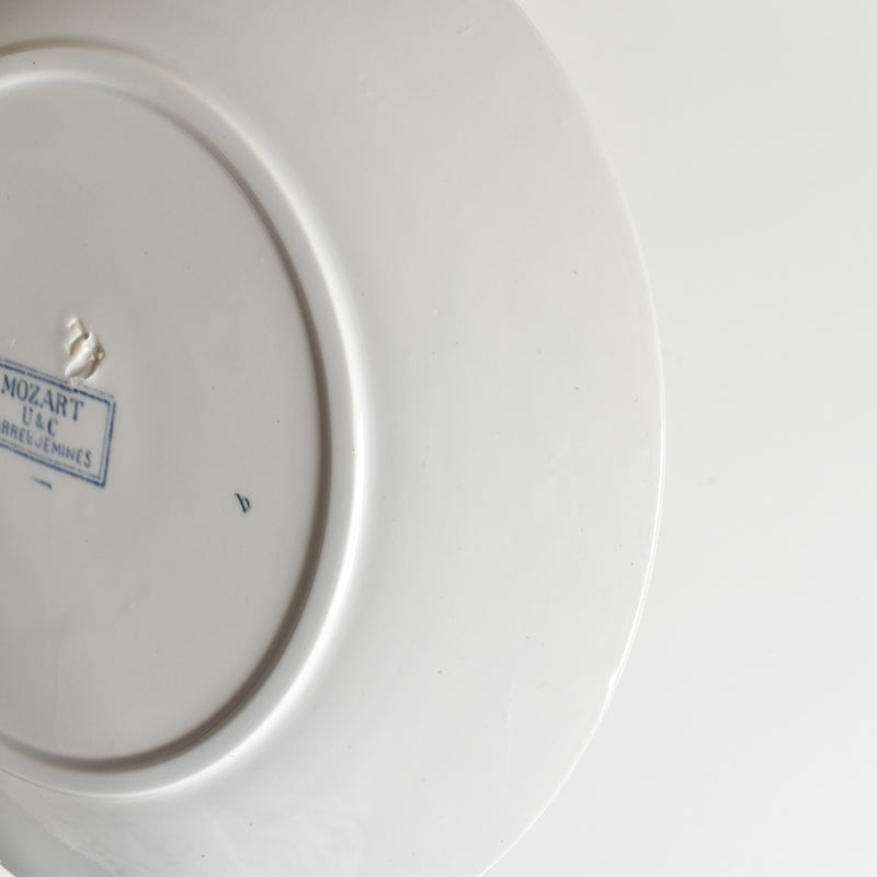 Antique Plate, U&C Sarreguemines, Mozart (Mozart) E