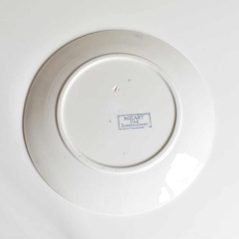 Antique Plate: U&C Sarreguemines "Mozart" F