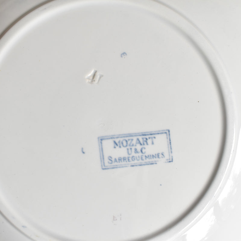 Antique Plate: U&C Sarreguemines "Mozart" F