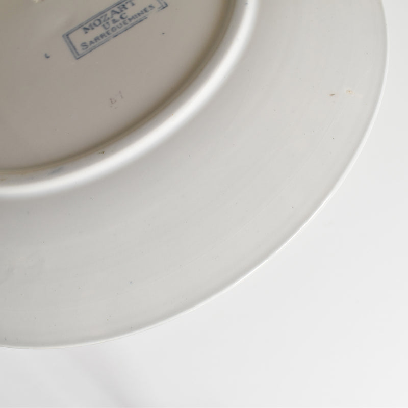 Antique Plate: U&C Sarreguemines "Mozart" F