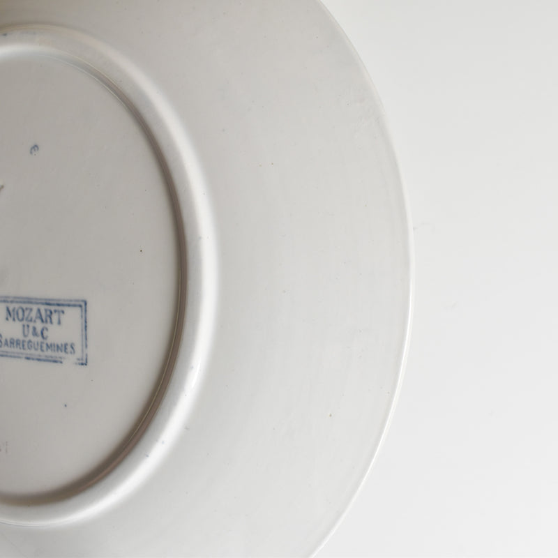 Antique Plate: U&C Sarreguemines "Mozart" F