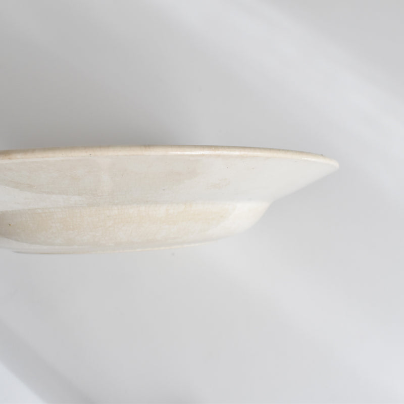 Antique Deep Plate U&C Sarreguemines Neige B