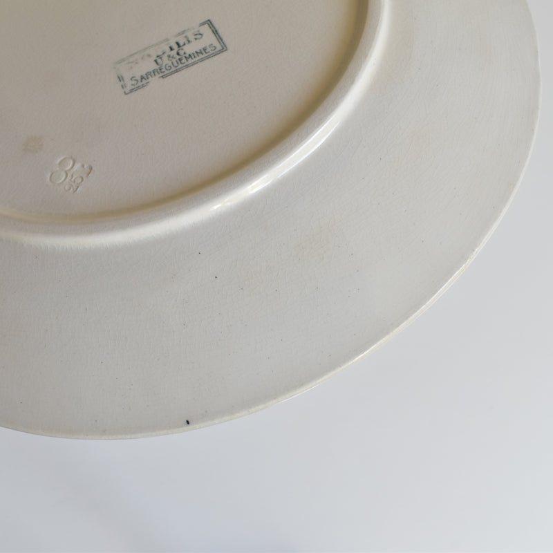 Antique Plate U&C Sarreguemines Nobilis A