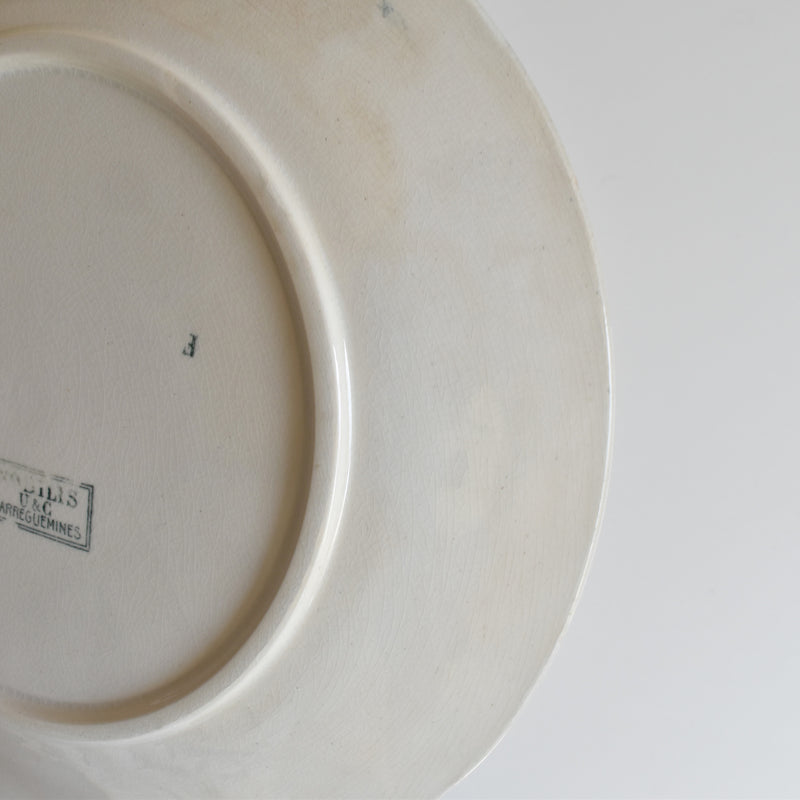 Antique Plate U&C Sarreguemines Nobilis A