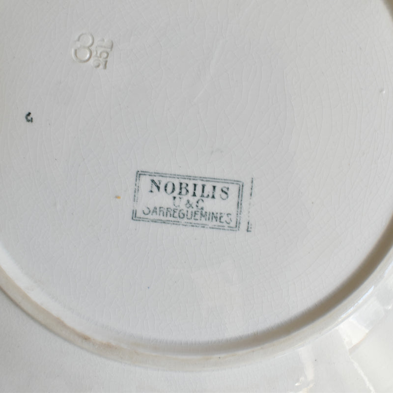 Antique Plate U&C Sarreguemines Nobilis B