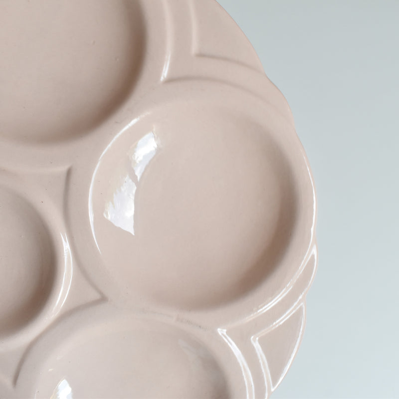 Vintage Oyster Plate, Digoin & Sarreguemines, Pink D