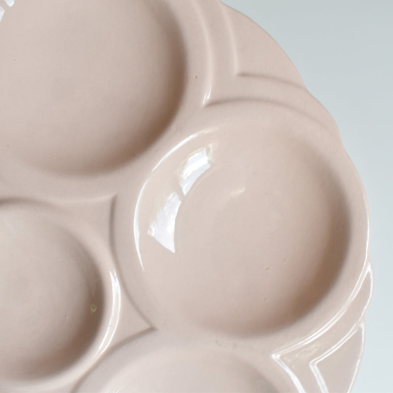 Vintage Oyster Plate, Digoin & Sarreguemines, Pink D