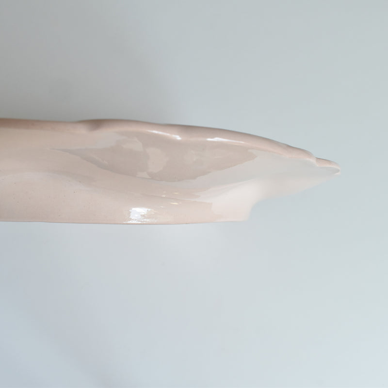Vintage Oyster Plate, Digoin & Sarreguemines, Pink D