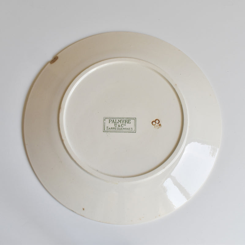 Antique Plate - U&C Sarreguemines Palmyre C