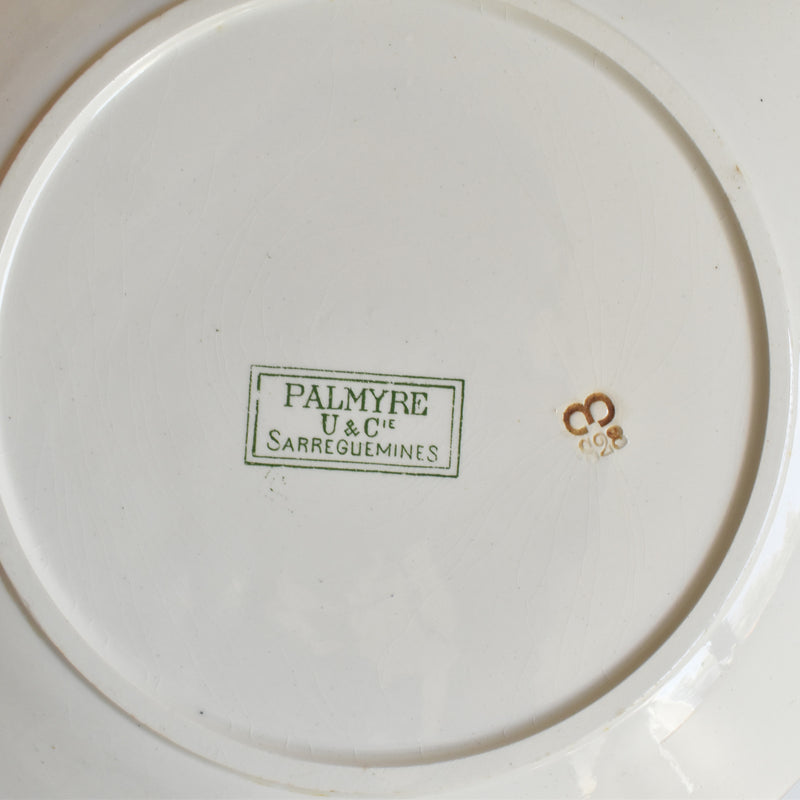 Antique Plate - U&C Sarreguemines Palmyre C
