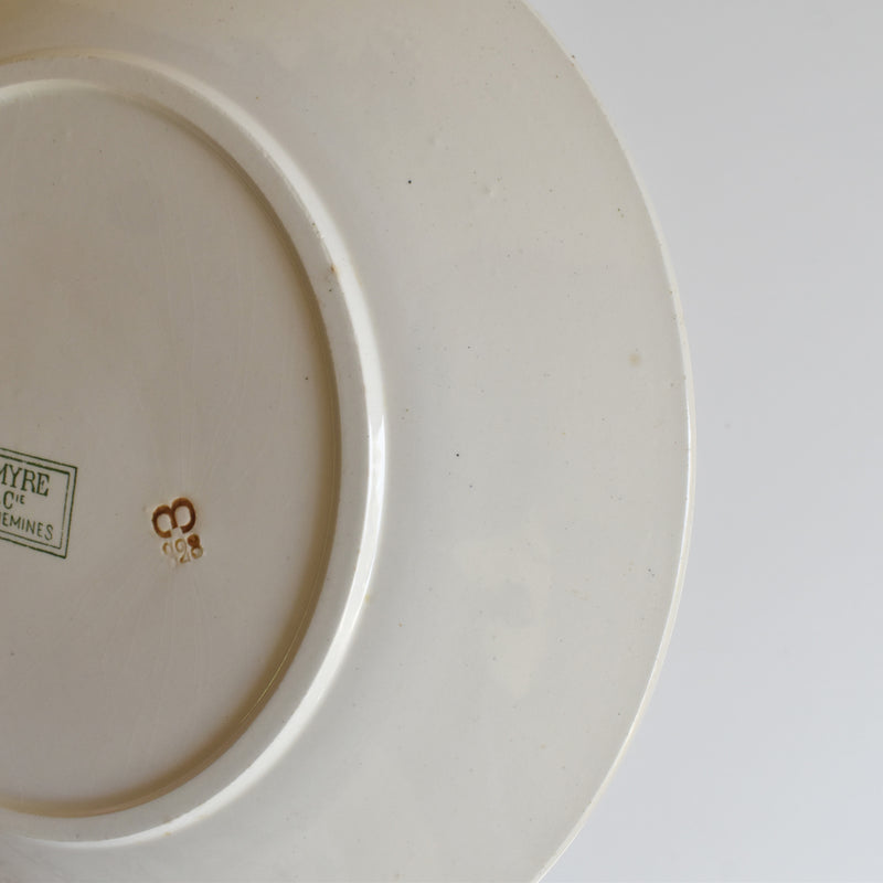 Antique Plate - U&C Sarreguemines Palmyre C