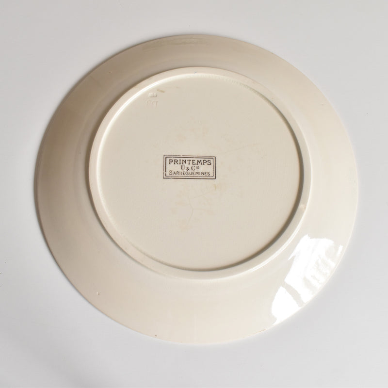 Antique Plate - Sarreguemines Printemps (Spring) A