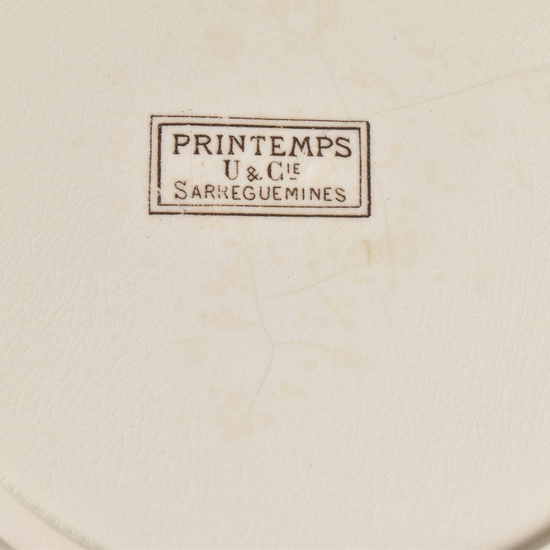 Antique Plate - Sarreguemines Printemps (Spring) A