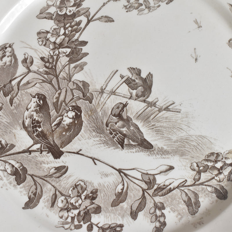 Antique Plate - Sarreguemines Printemps (Spring) A