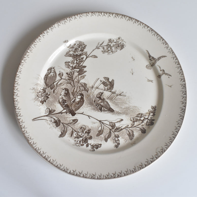 Antique Plate - Sarreguemines Printemps (Spring) A