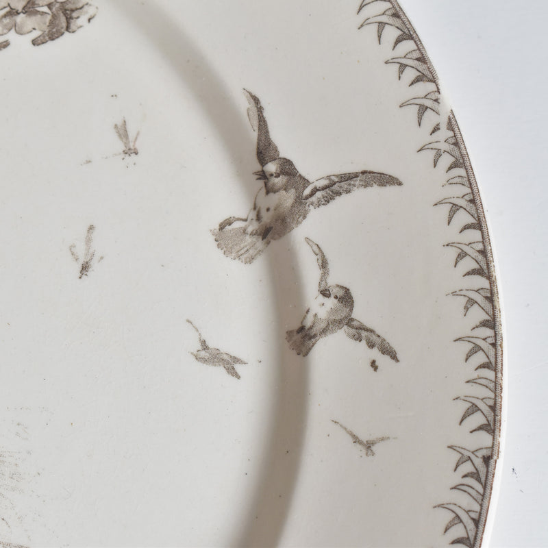 Antique Plate - Sarreguemines Printemps (Spring) A