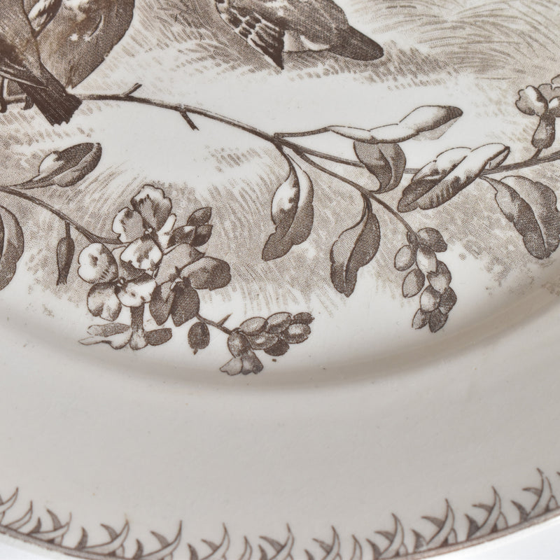 Antique Plate - Sarreguemines Printemps (Spring) A
