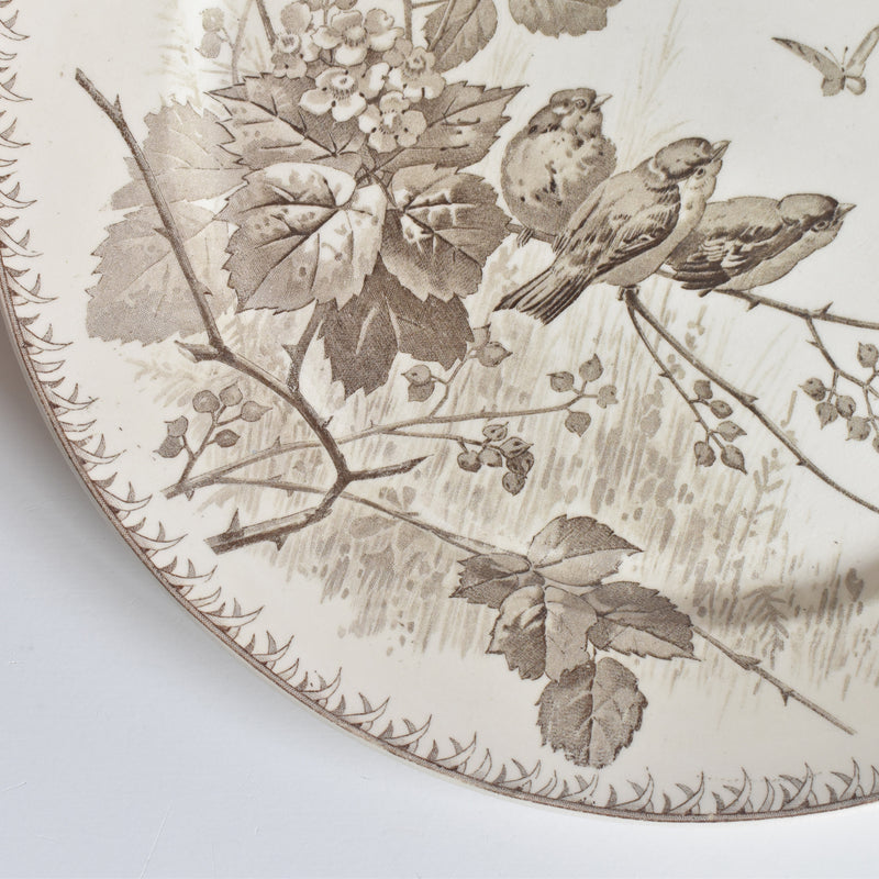 Antique plate Sarreguemines Printemps B