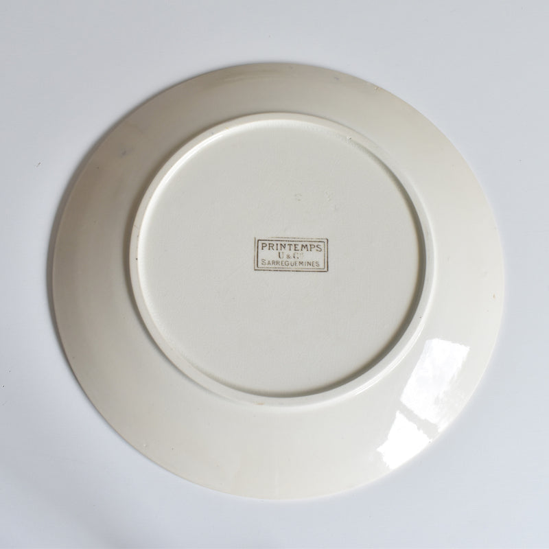 Antique plate Sarreguemines Printemps B