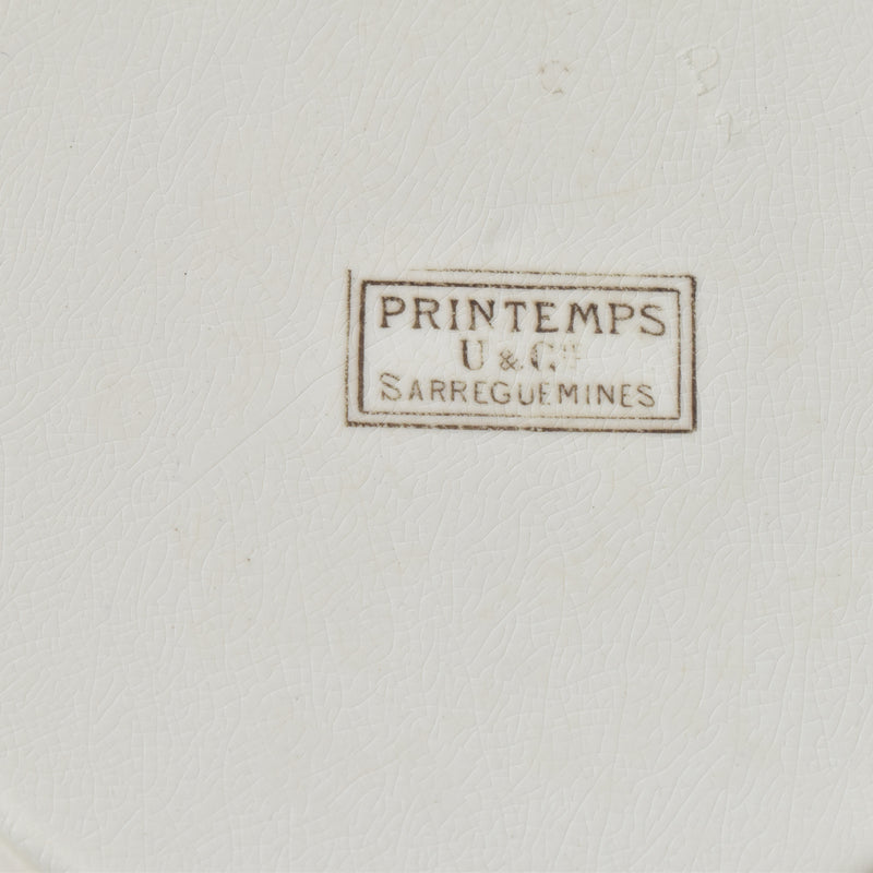 Antique plate Sarreguemines Printemps B