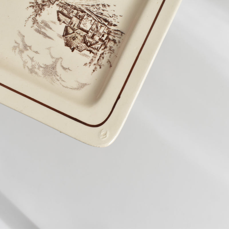 Vintage Square Plate Digoin & Sarreguemines Calvados