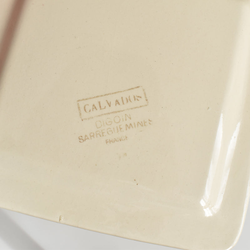 Vintage Square Plate Digoin & Sarreguemines Calvados
