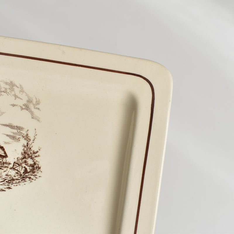 Vintage Square Plate Digoin & Sarreguemines Calvados