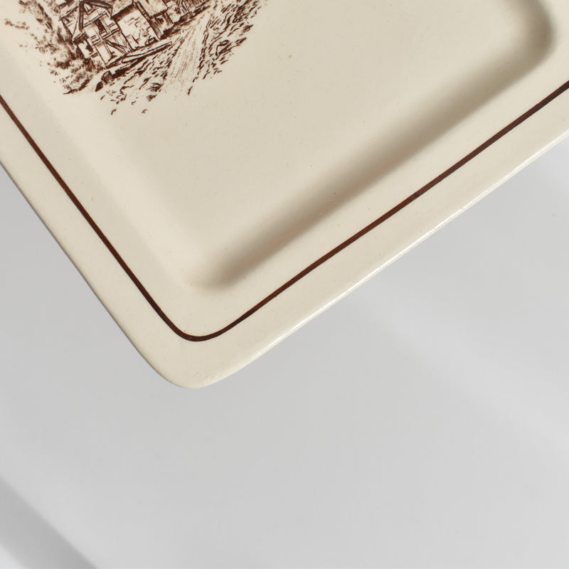 Vintage Square Plate Digoin & Sarreguemines Calvados