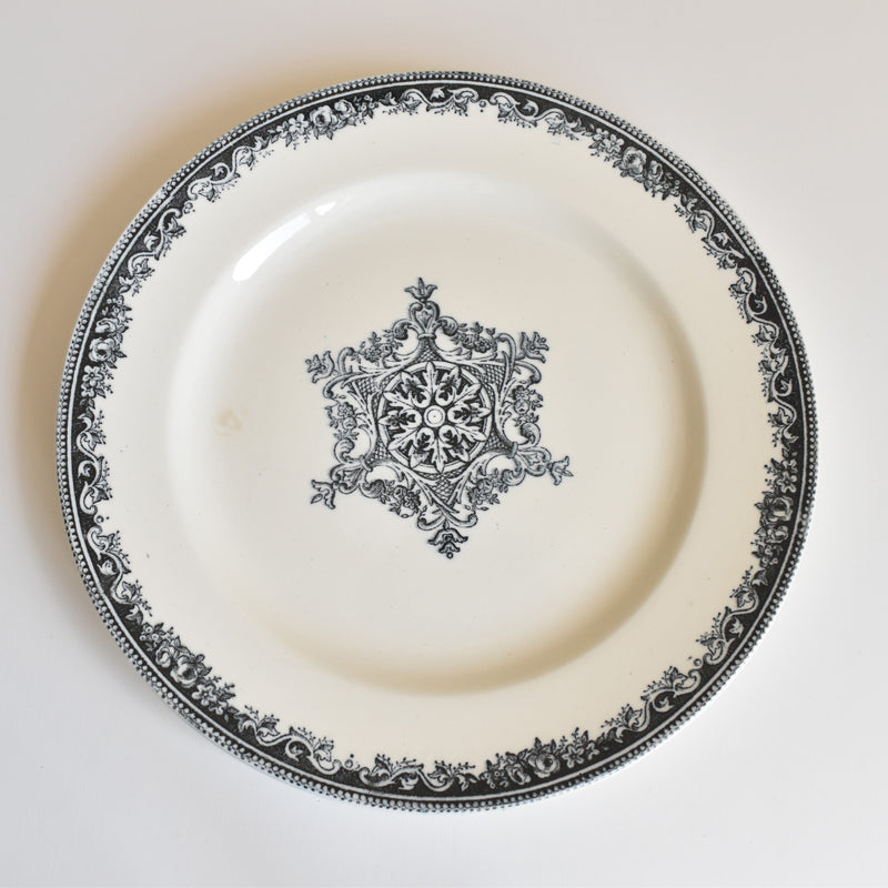 Antique Plate Jules Vieillard Bordeaux Guirlande B