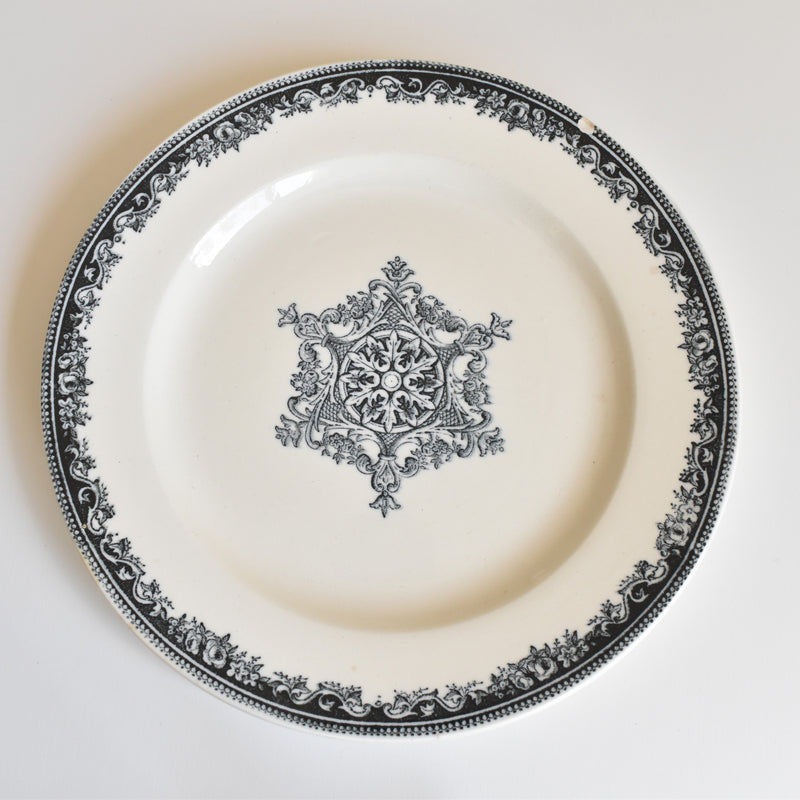 Antique Plate Jules Vieillard Bordeaux Guirlande C