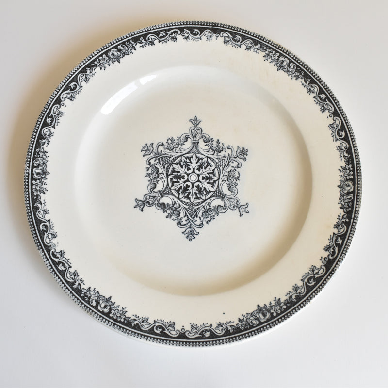 Antique Plate Jules Vieillard Bordeaux Guirlande D