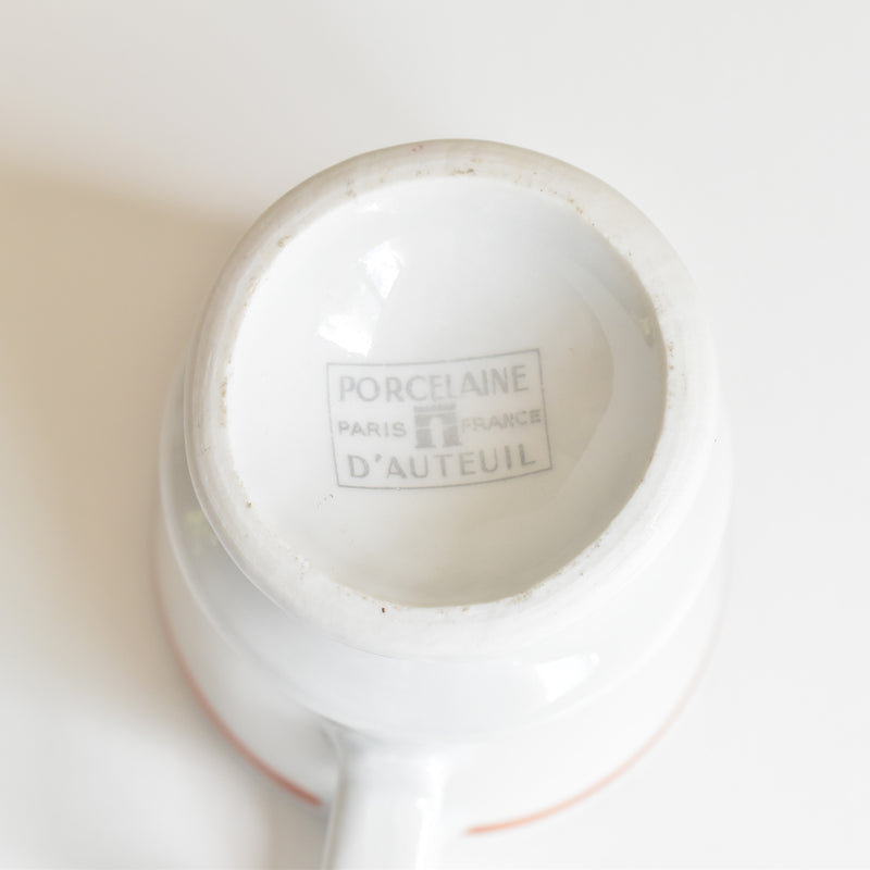 Vintage Cup Brûlot Porcelaine d'Auteuil Bistrot A