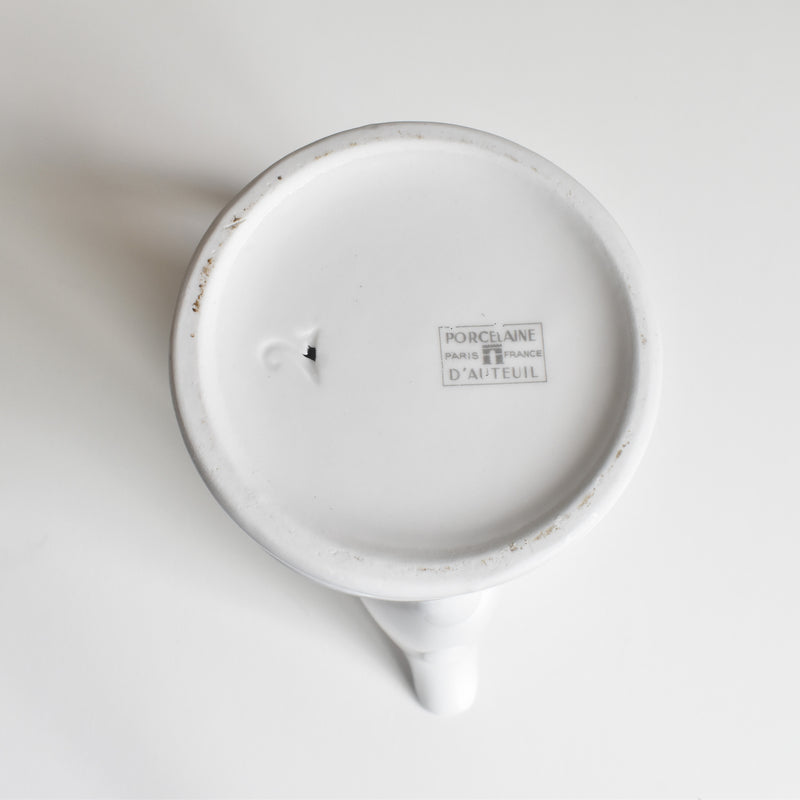 Vintage Coffee Pot, Porcelaine d'Auteuil, Bistrot