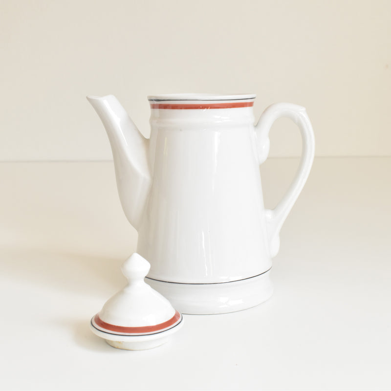 Vintage Coffee Pot, Porcelaine d'Auteuil, Bistrot